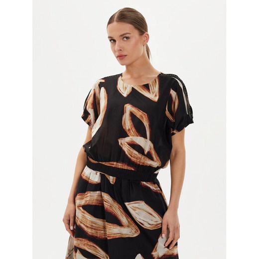DKNY Bluzka P4EA0X37 Czarny Oversize ze sklepu MODIVO w kategorii Bluzki damskie - zdjęcie 182616035