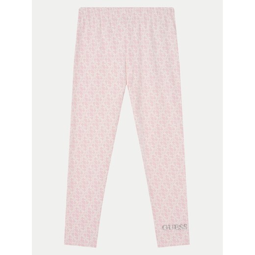Guess Legginsy K5RB01 J1314 Różowy Regular Fit ze sklepu MODIVO w kategorii Spodnie dziewczęce - zdjęcie 182616067