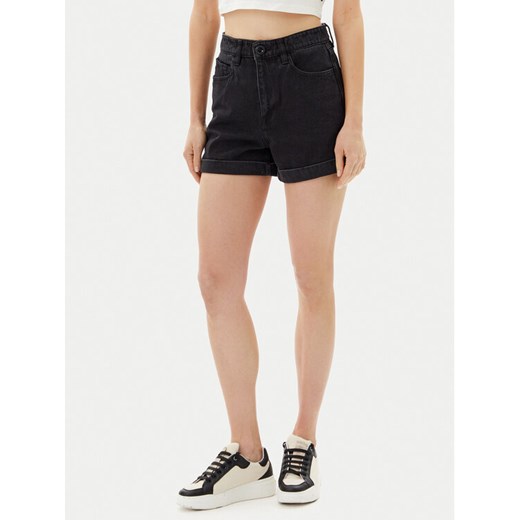 Volcom Szorty jeansowe Weelow B2012300 Czarny Slim Fit ze sklepu MODIVO w kategorii Szorty - zdjęcie 182616098