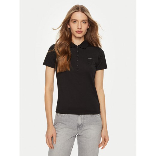 Guess Polo W5RP4 7KARS2 Czarny Regular Fit ze sklepu MODIVO w kategorii Bluzki damskie - zdjęcie 182616108