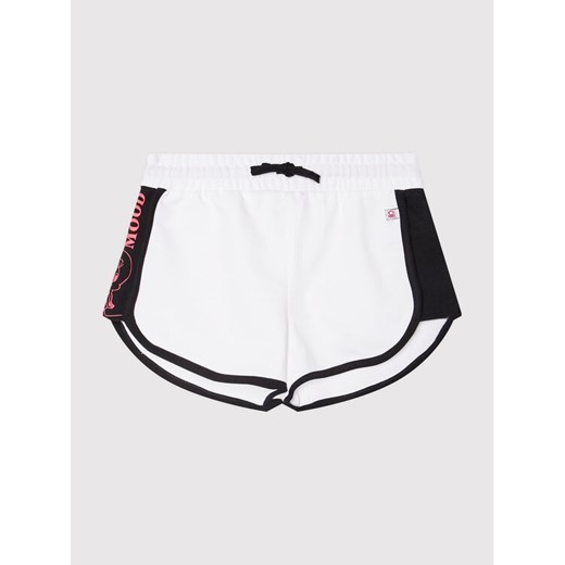 United Colors Of Benetton Szorty sportowe LOONEY TUNES 3BT0C900T Biały Regular Fit ze sklepu MODIVO w kategorii Spodenki dziewczęce - zdjęcie 182616129
