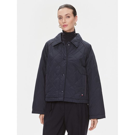 Tommy Hilfiger Kurtka przejściowa WW0WW40468 Granatowy Relaxed Fit ze sklepu MODIVO w kategorii Kurtki damskie - zdjęcie 182616176