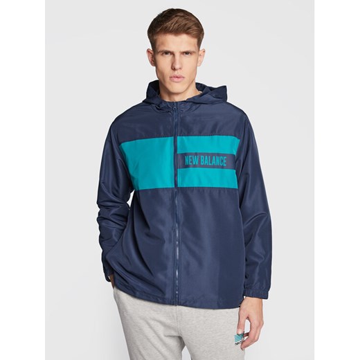 New Balance Wiatrówka MJ23900 Granatowy Relaxed Fit ze sklepu MODIVO w kategorii Kurtki męskie - zdjęcie 182616219