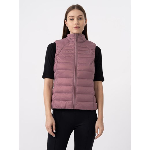 4F Bezrękawnik 4FAW23TVESF072 Różowy Slim Fit ze sklepu MODIVO w kategorii Kamizelki damskie - zdjęcie 182616356