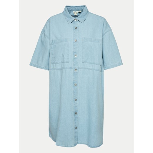 Roxy Sukienka jeansowa Pacific Night ERJDD03005 Niebieski Relaxed Fit ze sklepu MODIVO w kategorii Sukienki - zdjęcie 182616375