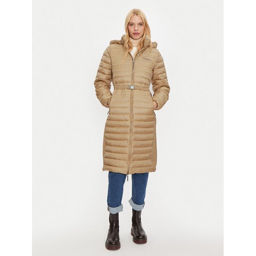 Calvin Klein Kurtka zimowa K20K207732 Beżowy Slim Fit ze sklepu MODIVO w kategorii Kurtki damskie - zdjęcie 182616405