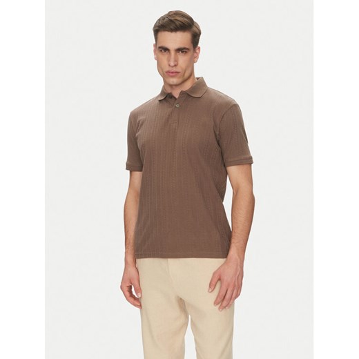 Selected Homme Polo 16094575 Beżowy Regular Fit ze sklepu MODIVO w kategorii T-shirty męskie - zdjęcie 182616428