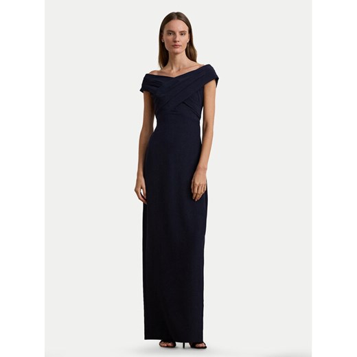 LAUREN RALPH LAUREN Sukienka wieczorowa 253936391003 Granatowy Slim Fit ze sklepu MODIVO w kategorii Sukienki - zdjęcie 182616447