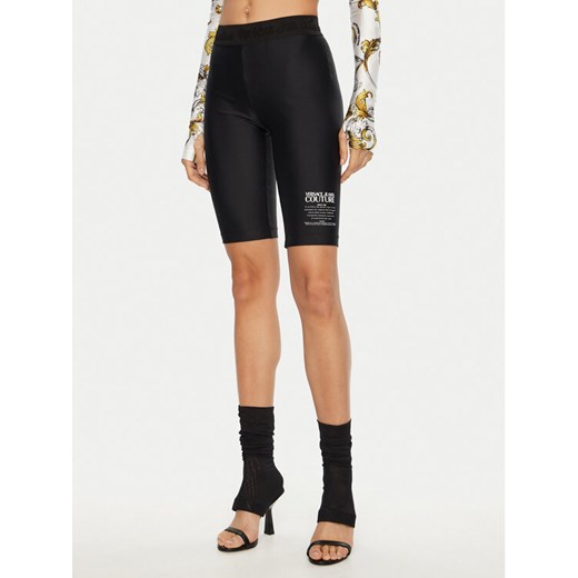 Versace Jeans Couture Legginsy 78HAC1A6 J0128 Czarny Slim Fit ze sklepu MODIVO w kategorii Spodnie damskie - zdjęcie 182616476