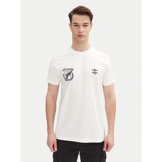 Aeronautica Militare T-Shirt 251TS2380J674 Biały Regular Fit ze sklepu MODIVO w kategorii T-shirty męskie - zdjęcie 182616566