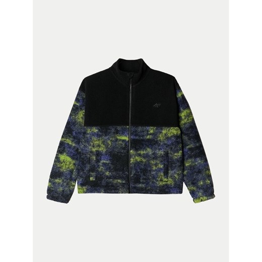 4F Polar 4FJWAW24TFLEM246 Czarny Loose Fit ze sklepu MODIVO w kategorii Bluzy chłopięce - zdjęcie 182616649