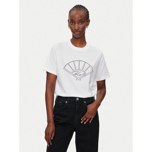 KARL LAGERFELD T-Shirt 246W1702 Biały Regular Fit Karl Lagerfeld S MODIVO