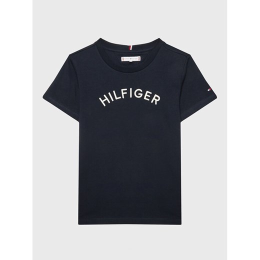 Tommy Hilfiger T-Shirt Arched KS0KS00401 D Granatowy Regular Fit ze sklepu MODIVO w kategorii T-shirty chłopięce - zdjęcie 182616757