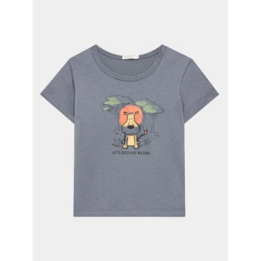 United Colors Of Benetton T-Shirt 3I1XA102V Szary Regular Fit ze sklepu MODIVO w kategorii T-shirty chłopięce - zdjęcie 182616758