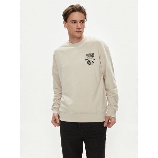 Jack&Jones Bluza Dirk 12249455 Beżowy Wide Fit ze sklepu MODIVO w kategorii Bluzy męskie - zdjęcie 182616786