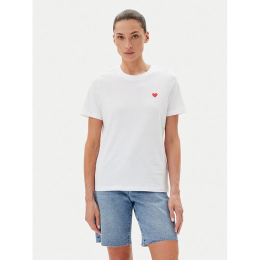 Vero Moda T-Shirt Paulina 10316991 Biały Regular Fit ze sklepu MODIVO w kategorii Bluzki damskie - zdjęcie 182616787