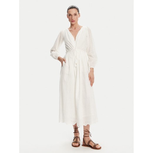 Pepe Jeans Sukienka letnia Deepty PL953693 Biały Regular Fit ze sklepu MODIVO w kategorii Sukienki - zdjęcie 182616875