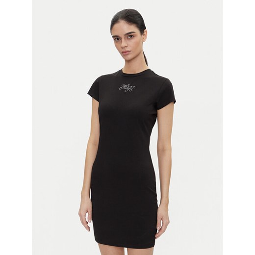 HUGO Sukienka codzienna 50537240 Czarny Slim Fit ze sklepu MODIVO w kategorii Sukienki - zdjęcie 182616885