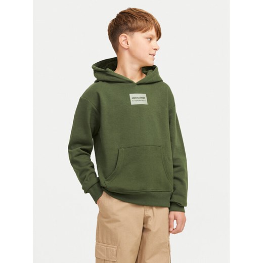 Jack&Jones Junior Bluza Hakkai 12259809 Zielony Loose Fit ze sklepu MODIVO w kategorii Bluzy chłopięce - zdjęcie 182616936