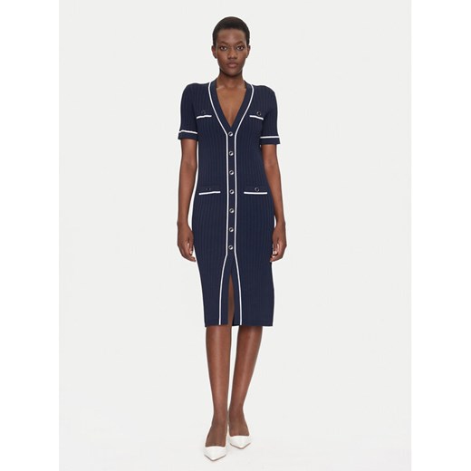Luisa Spagnoli Sukienka dzianinowa Candelotto 100004 Granatowy Slim Fit ze sklepu MODIVO w kategorii Sukienki - zdjęcie 182616989