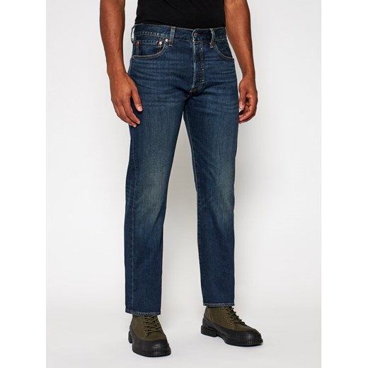 Levi's® Jeansy 501® 00501-3061 Granatowy Original Fit ze sklepu MODIVO w kategorii Jeansy męskie - zdjęcie 182617027