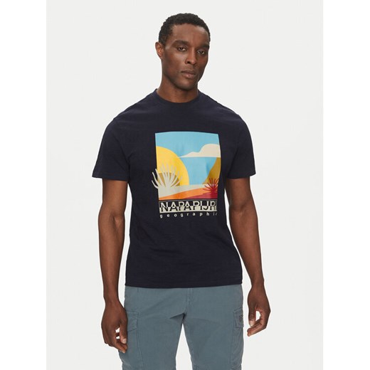 Napapijri T-Shirt S-Arbia NP0A4IE3 Granatowy Regular Fit ze sklepu MODIVO w kategorii T-shirty męskie - zdjęcie 182617035