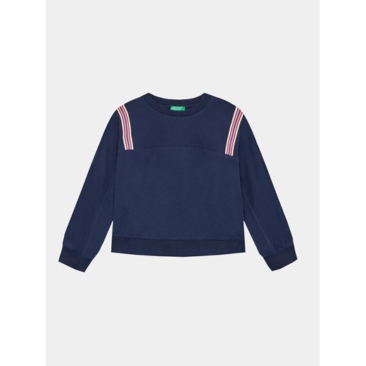 United Colors Of Benetton Bluza 36FPC10E7 Granatowy Loose Fit ze sklepu MODIVO w kategorii Bluzy dziewczęce - zdjęcie 182617047