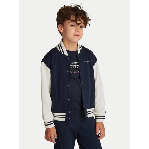 Tommy Hilfiger Bluza Mini Corp Logo KS0KS00624 Granatowy Regular Fit ze sklepu MODIVO w kategorii Bluzy chłopięce - zdjęcie 182617057