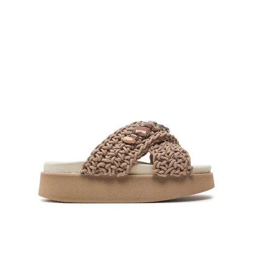 Inuikii Klapki Woven Stones Platform 70103-106 Brązowy ze sklepu MODIVO w kategorii Klapki damskie - zdjęcie 182617138
