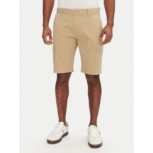 Tommy Jeans Szorty materiałowe Scanton DM0DM21949 Beżowy Regular Fit ze sklepu MODIVO w kategorii Spodenki męskie - zdjęcie 182617155