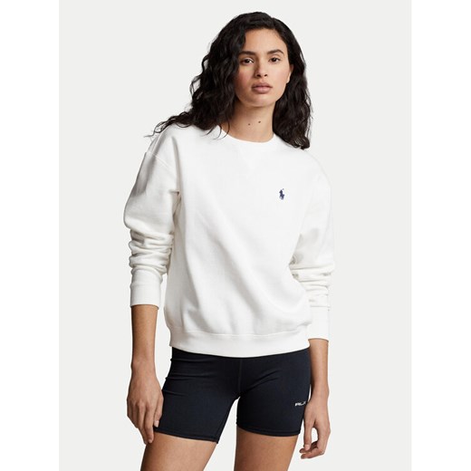 Polo Ralph Lauren Bluza 211943006001 Biały Relaxed Fit ze sklepu MODIVO w kategorii Bluzy damskie - zdjęcie 182617166