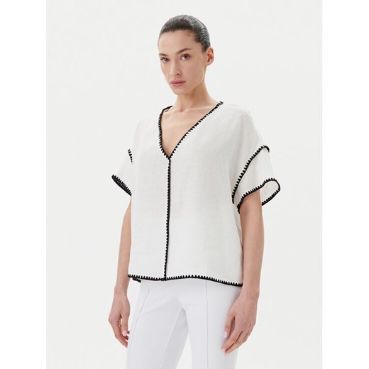 ICONA Bluzka RP5LE004 Biały Relaxed Fit ze sklepu MODIVO w kategorii Bluzki damskie - zdjęcie 182617169