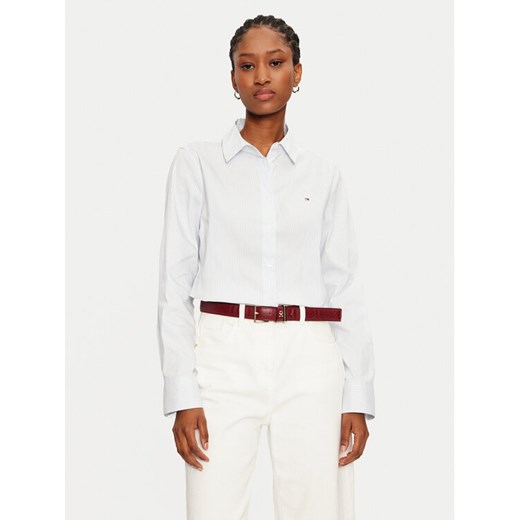 Tommy Hilfiger Koszula WW0WW44084 Błękitny Regular Fit ze sklepu MODIVO w kategorii Koszule damskie - zdjęcie 182617246