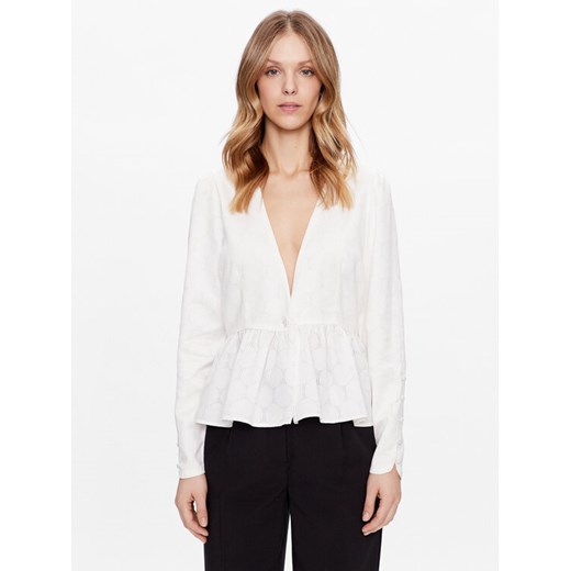 Bruuns Bazaar Bluzka Cuckoo Ingrid BBW3329 Biały Regular Fit ze sklepu MODIVO w kategorii Bluzki damskie - zdjęcie 182617258