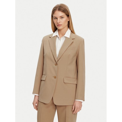 Weekend Max Mara Marynarka Materia 2515041091 Beżowy Regular Fit ze sklepu MODIVO w kategorii Marynarki damskie - zdjęcie 182617278