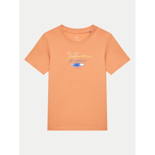 Jack&Jones Junior T-Shirt Jorcasey 12257130 Różowy Standard Fit ze sklepu MODIVO w kategorii T-shirty chłopięce - zdjęcie 182617285
