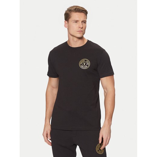 Versace Jeans Couture T-Shirt 78GAHT00 Czarny Regular Fit ze sklepu MODIVO w kategorii T-shirty męskie - zdjęcie 182617309