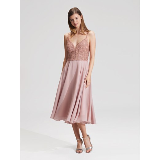 Hey Kyla Sukienka koktajlowa 5AC106HK Różowy Slim Fit ze sklepu MODIVO w kategorii Sukienki - zdjęcie 182617417