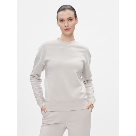 Calvin Klein Bluza Metallic Micro Logo Sweatshirt K20K206961 Beżowy Regular Fit ze sklepu MODIVO w kategorii Bluzy damskie - zdjęcie 182617446