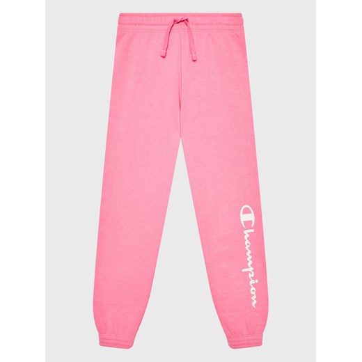 Champion Spodnie dresowe 404608 Różowy Regular Fit ze sklepu MODIVO w kategorii Spodnie dziewczęce - zdjęcie 182617477