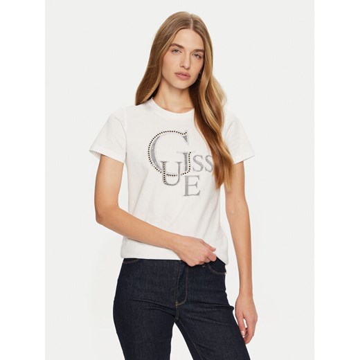 Guess T-Shirt W4BI16 I3Z14 Biały Regular Fit ze sklepu MODIVO w kategorii Bluzki damskie - zdjęcie 182617506