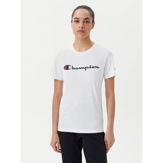 Champion T-Shirt 118090 Biały Slim Fit ze sklepu MODIVO w kategorii Bluzki damskie - zdjęcie 182617515
