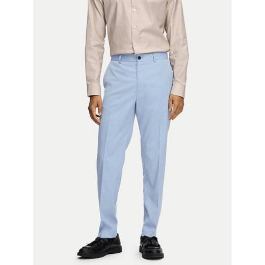 Selected Homme Spodnie garniturowe 16092419 Błękitny Slim Fit ze sklepu MODIVO w kategorii Spodnie męskie - zdjęcie 182617588