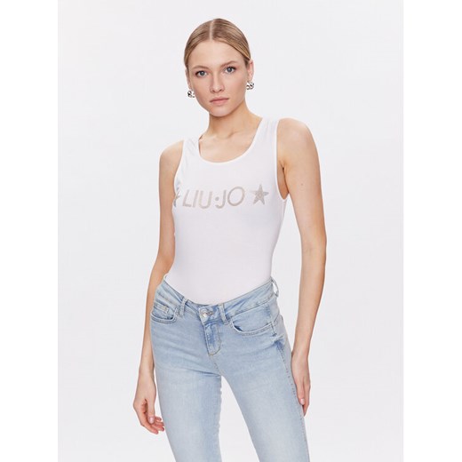 Liu Jo Beachwear Top VA3100 J5360 Biały Regular Fit ze sklepu MODIVO w kategorii Bluzki damskie - zdjęcie 182617606