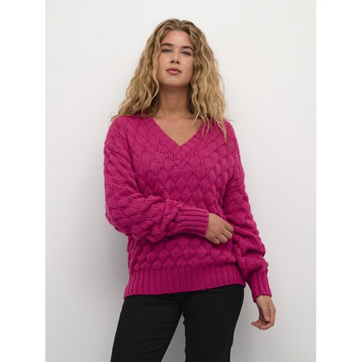 Kaffe Sweter Katinka 10507747 Różowy Loose Fit ze sklepu MODIVO w kategorii Swetry damskie - zdjęcie 182617667