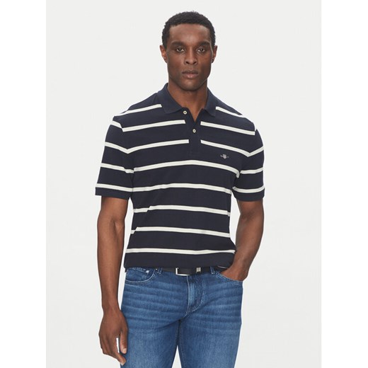 Gant Polo 2014022 Granatowy Regular Fit ze sklepu MODIVO w kategorii T-shirty męskie - zdjęcie 182617687