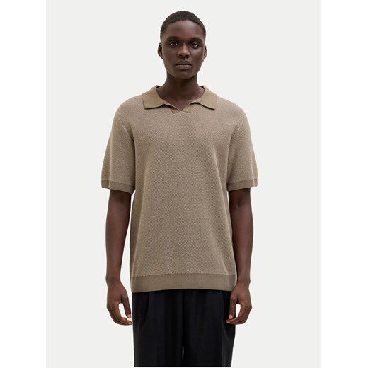 Jack&Jones Polo Ceaston 12273012 Beżowy Regular Fit ze sklepu MODIVO w kategorii T-shirty męskie - zdjęcie 182617696