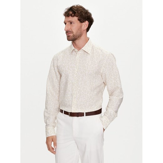 Boss Koszula C-Hal-Kent-C1-223 50513648 Écru Casual Fit ze sklepu MODIVO w kategorii Koszule męskie - zdjęcie 182617719