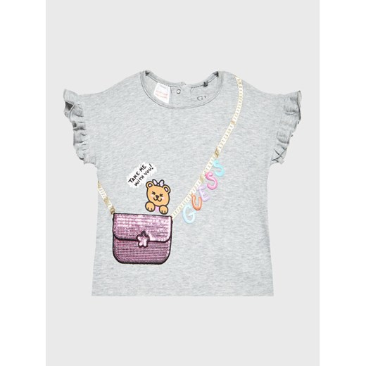 Guess T-Shirt K3RI09 K9ND0 Szary Regular Fit ze sklepu MODIVO w kategorii Koszulki niemowlęce - zdjęcie 182617749
