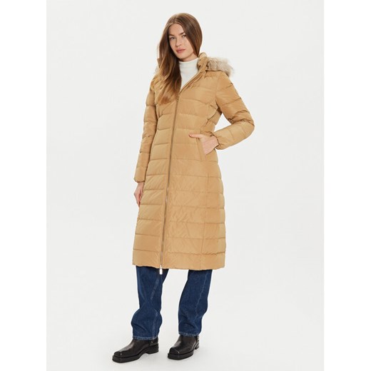 Tommy Hilfiger Kurtka puchowa Heritage WW0WW43601 Beżowy Regular Fit ze sklepu MODIVO w kategorii Kurtki damskie - zdjęcie 182617758
